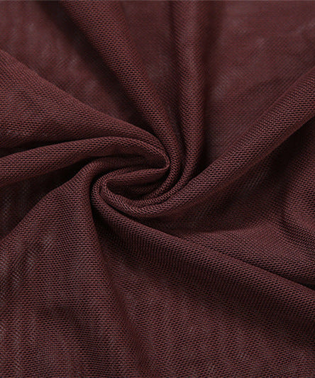 Sultry Espresso Sheer Mesh Mini Dress | Long Sleeve Cut-Out Bodycon for Fall Nights Out