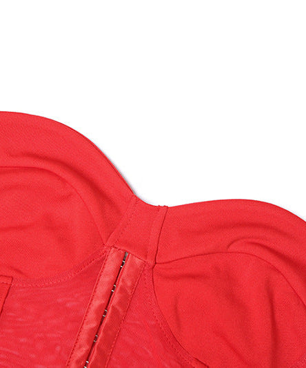 Glamorous Sweetheart Corset Mesh Cut-Out Mini Dress - Your Daring Statement Piece for Fall & Holiday Parties