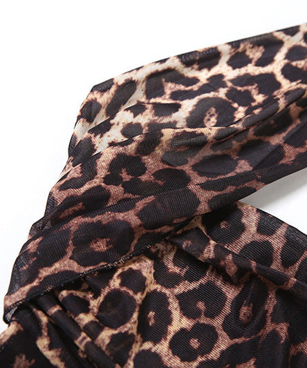 Daring Leopard Print Asymmetrical Halter Top - Your Must-Have Fall Party & Night Out Statement