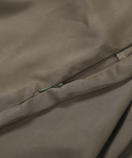 Artfully Draped Silky Maxi Skirt - High-Waisted Fall Chic for American Women