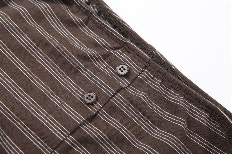 Cozy Chic Fall Striped Self-Tie Playsuit | Women's Long Sleeve Romper