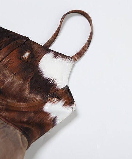 Dare to Dazzle: Sheer Animal Print Cami Mini Dress – Your Fall Party Statement