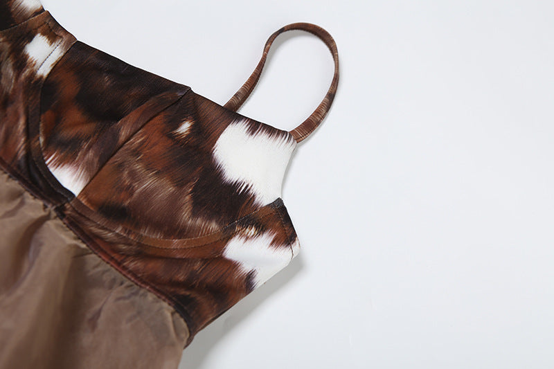 Dare to Dazzle: Sheer Animal Print Cami Mini Dress – Your Fall Party Statement