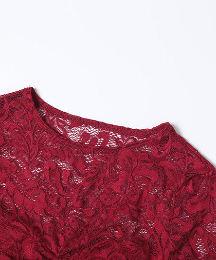 Ethereal Lace Ruffle Two-Piece Maxi Set - Haute Halloween & Resort Ready