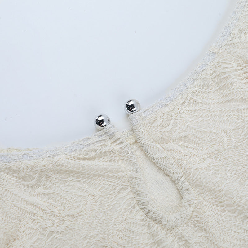 Effortless Chic: Winter White Textured Off-Shoulder Mini Dress - Long Sleeve Holiday & Date Night Essential