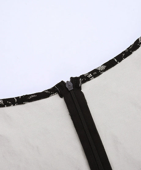 Sultry Black Lace Long Sleeve Mini Dress - Fall & Holiday Party Ready