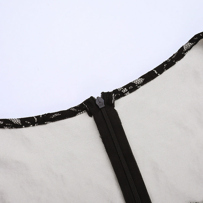 Sultry Black Lace Long Sleeve Mini Dress - Fall & Holiday Party Ready