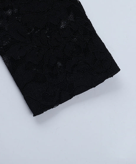 Sultry Black Lace Long Sleeve Mini Dress - Fall & Holiday Party Ready