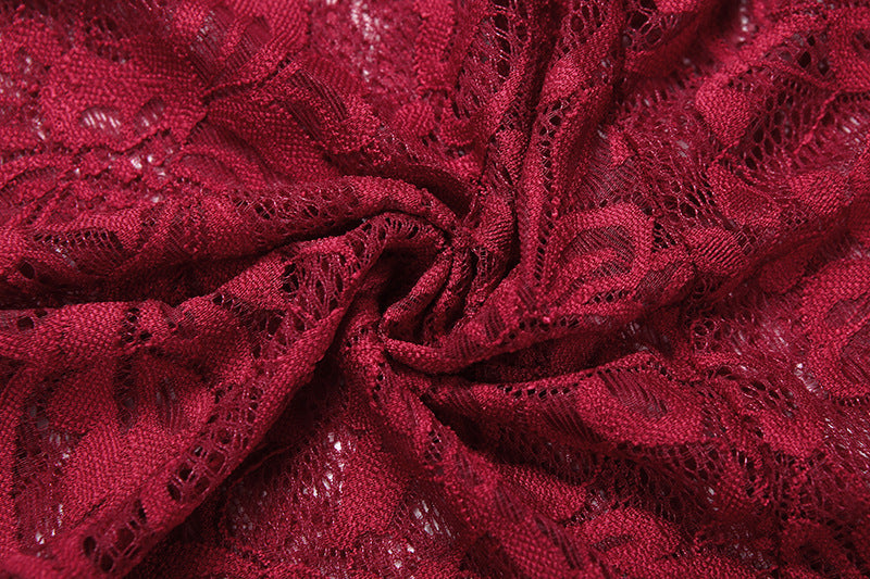 Ethereal Lace Ruffle Two-Piece Maxi Set - Haute Halloween & Resort Ready