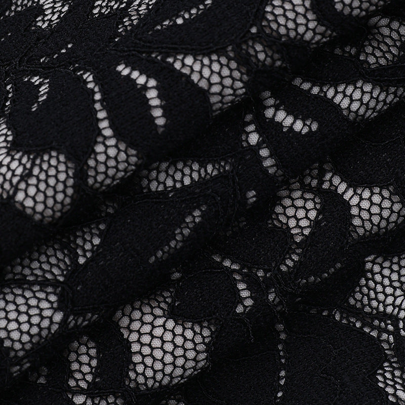 Sultry Black Lace Long Sleeve Mini Dress - Fall & Holiday Party Ready