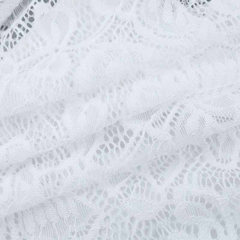 Effortless Chic White Lace Bell Sleeve Crop Top - Your Go-To for Fall & Holiday Style