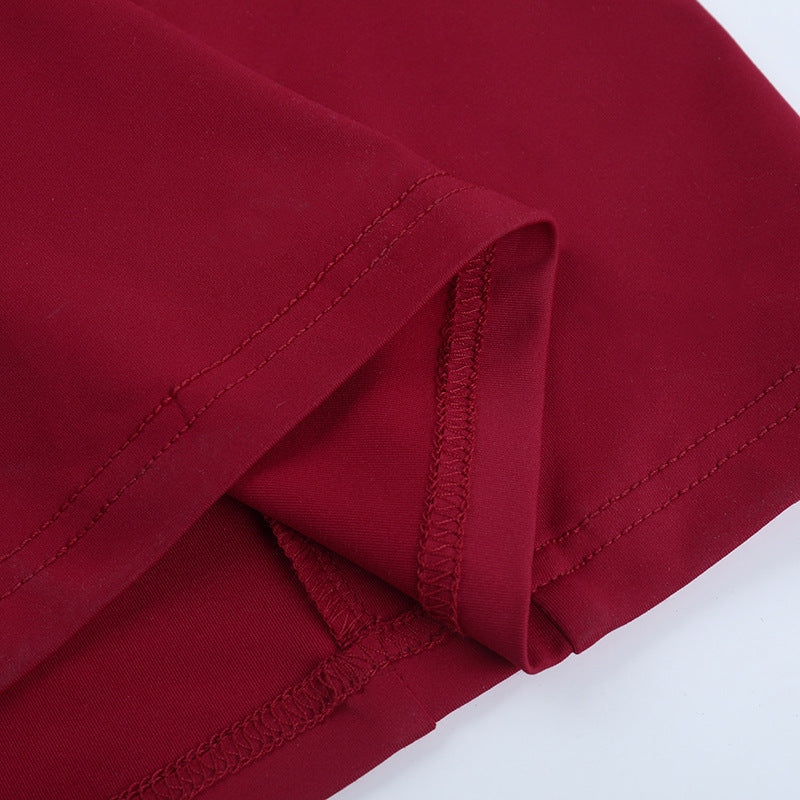 Elegant Burgundy O-Ring Slit Maxi Dress | Chic Long Sleeve Cutout Gown for Fall & Holiday Parties