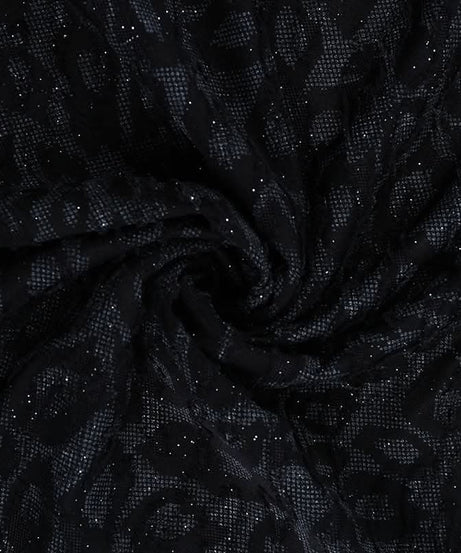 Sultry Shimmer Leopard Print Long Sleeve Bodycon Mini Dress with Tie Cuffs – Holiday Party & NYE Ready