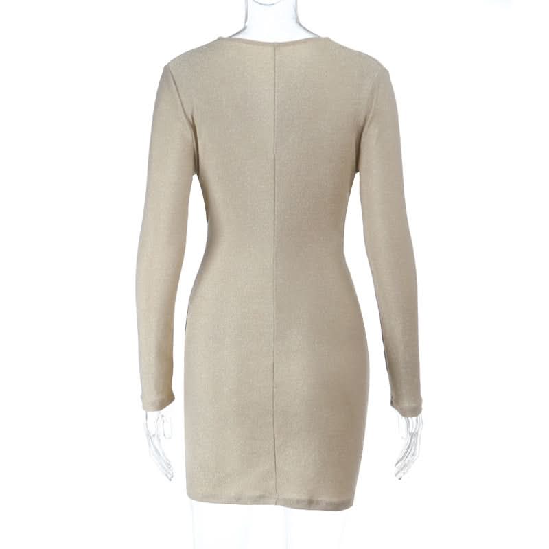 Glamour Nights: Glimmering Ruched Bodycon Mini Dress – Your Go-To for Holiday Parties & NYE