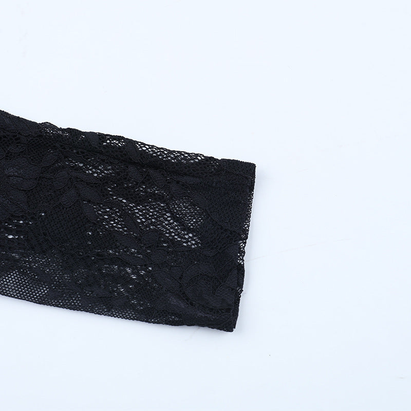 Alluring Black Lace Square Neck Mini Dress - Perfect for Holiday Parties & Date Nights