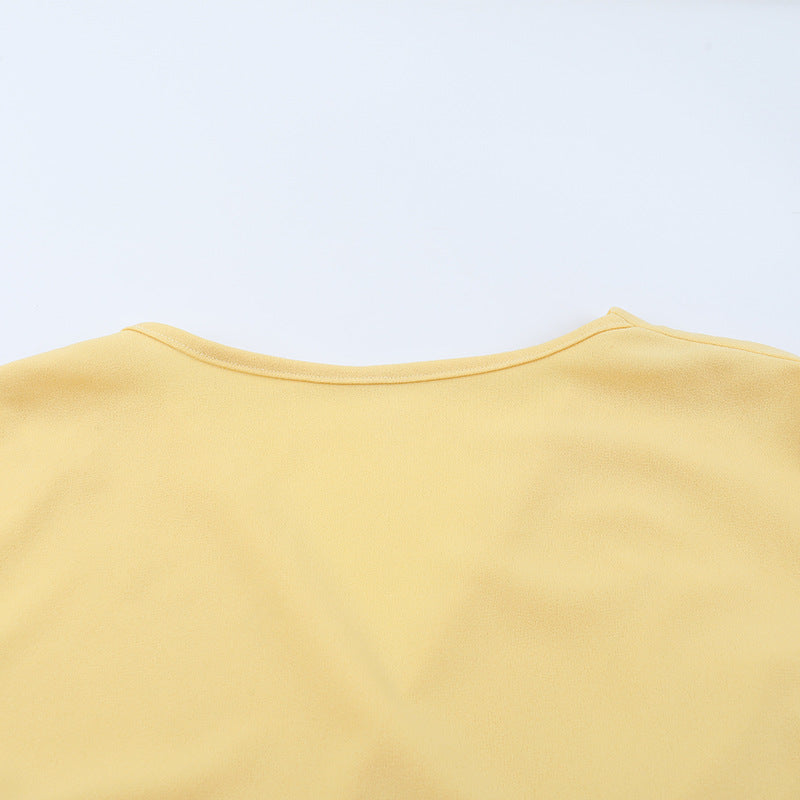 Effortless Chic Buttery Yellow Ruched Mini Dress | Bell Sleeve Bodycon for Fall & Holiday Parties