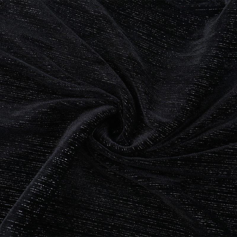 Midnight Siren Black Velvet Maxi Dress - Gothic Keyhole Slit Gown for Halloween & Fall Parties