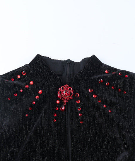 Midnight Siren Black Velvet Maxi Dress - Gothic Keyhole Slit Gown for Halloween & Fall Parties