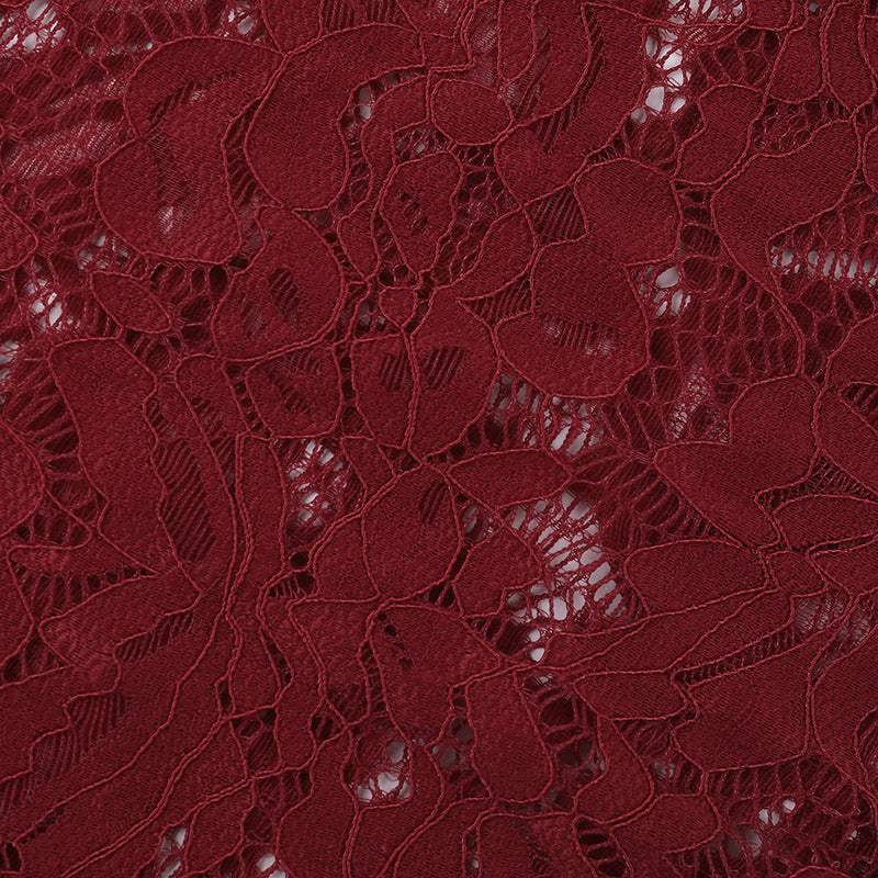 Chic Burgundy Lace Square Neck Bodysuit - Long Sleeve Fall & Holiday Essential