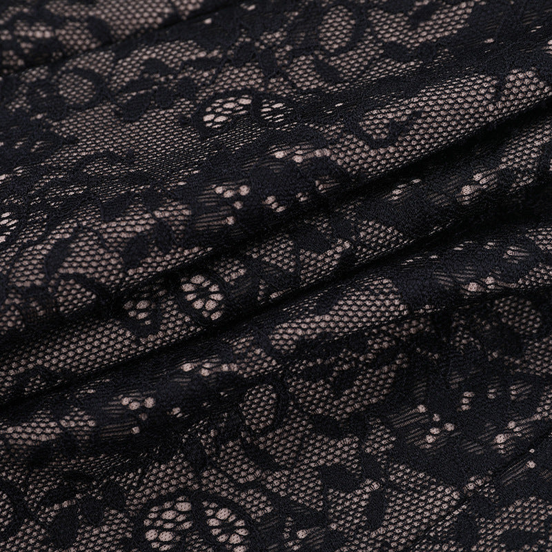 Elevate Your Style: Chic Black Lace Sweetheart Neck Long Sleeve Top - Fall & Holiday Ready