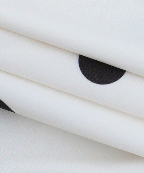 Retro Chic Polka Dot Mini Dress | V-Neck Long Sleeve Button-Front for Effortless Fall Style