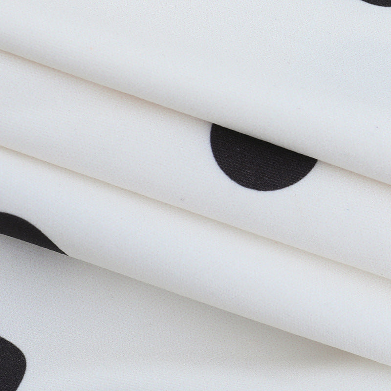 Retro Chic Polka Dot Mini Dress | V-Neck Long Sleeve Button-Front for Effortless Fall Style