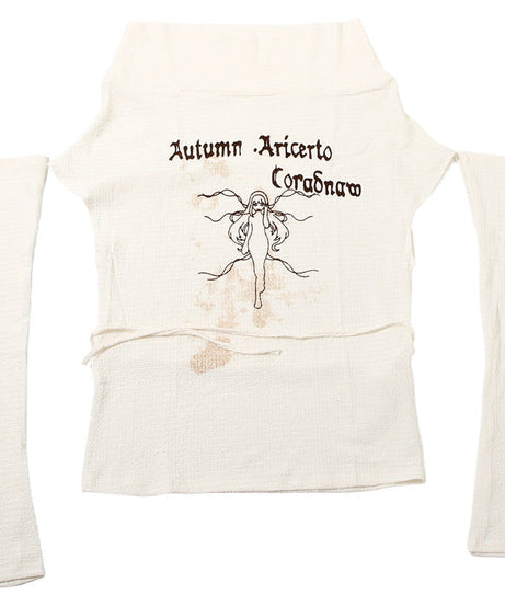 Off shoulder abstract ruched top