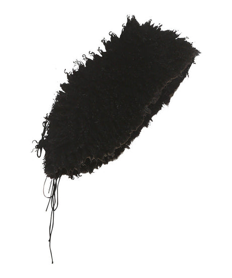 Chic Black Fluffy One-Shoulder Maxi Dress - Holiday Gala & Evening Events