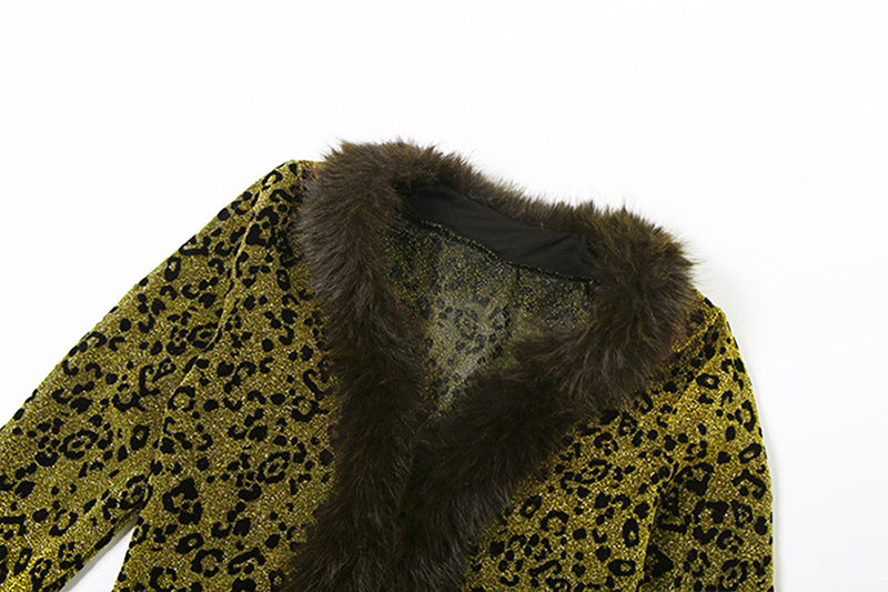 Dazzling Leopard Faux Fur Mini Skirt Set: Your Ultimate Holiday Party & NYE Glam Look