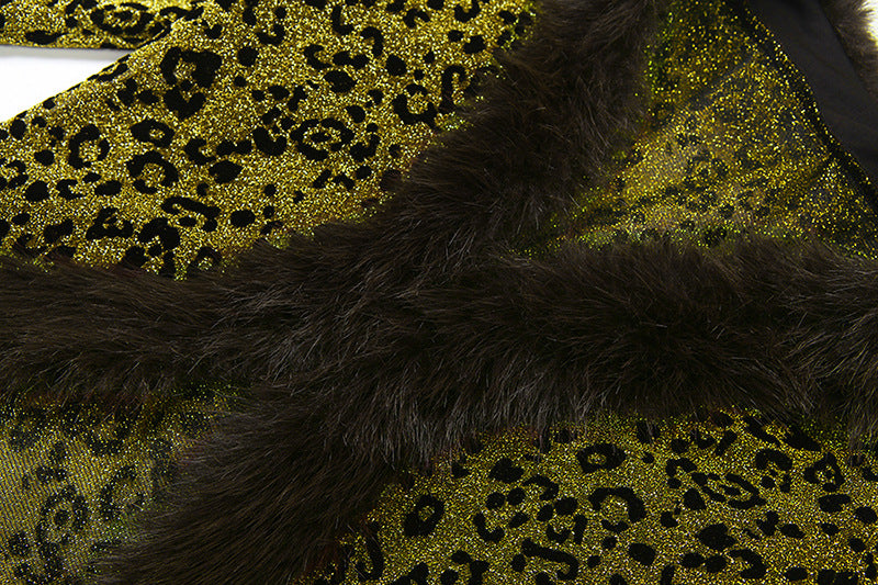 Dazzling Leopard Faux Fur Mini Skirt Set: Your Ultimate Holiday Party & NYE Glam Look