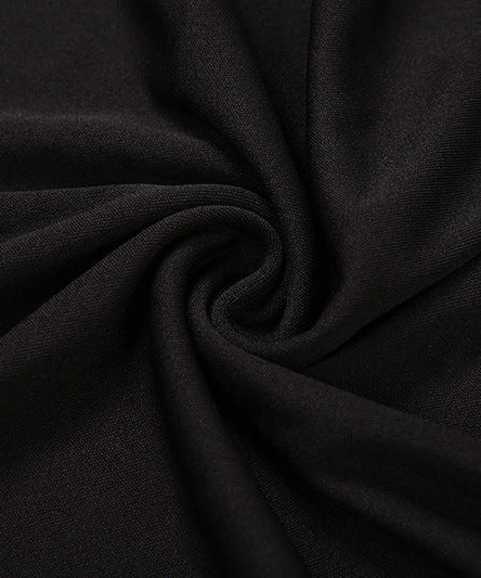 Chic Black Fluffy One-Shoulder Maxi Dress - Holiday Gala & Evening Events