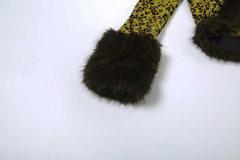 Dazzling Leopard Faux Fur Mini Skirt Set: Your Ultimate Holiday Party & NYE Glam Look