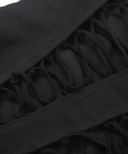 Sultry Gothic Chic Lace-Up Bodysuit – Your Ultimate Edgy Party & Night Out Statement Piece