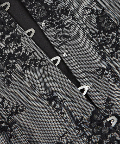 Enchanting Black Lace Off-Shoulder Corset Top | Gothic Romance for Fall & Holiday Parties