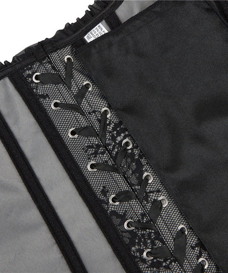 Enchanting Black Lace Off-Shoulder Corset Top | Gothic Romance for Fall & Holiday Parties