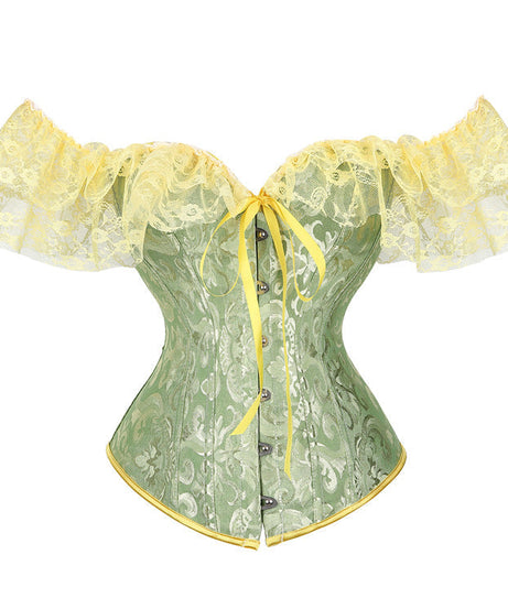 Enchanting Lavender Off-Shoulder Lace Corset Top - Perfect for Holiday Parties & Romantic Evenings