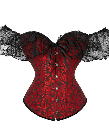 Enchanting Lavender Off-Shoulder Lace Corset Top - Perfect for Holiday Parties & Romantic Evenings