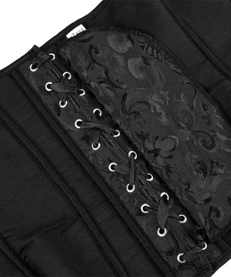 Enchanting Black Ruffle & Lace Corset Top | Steampunk & Gothic Glam for Fall & Holiday Parties