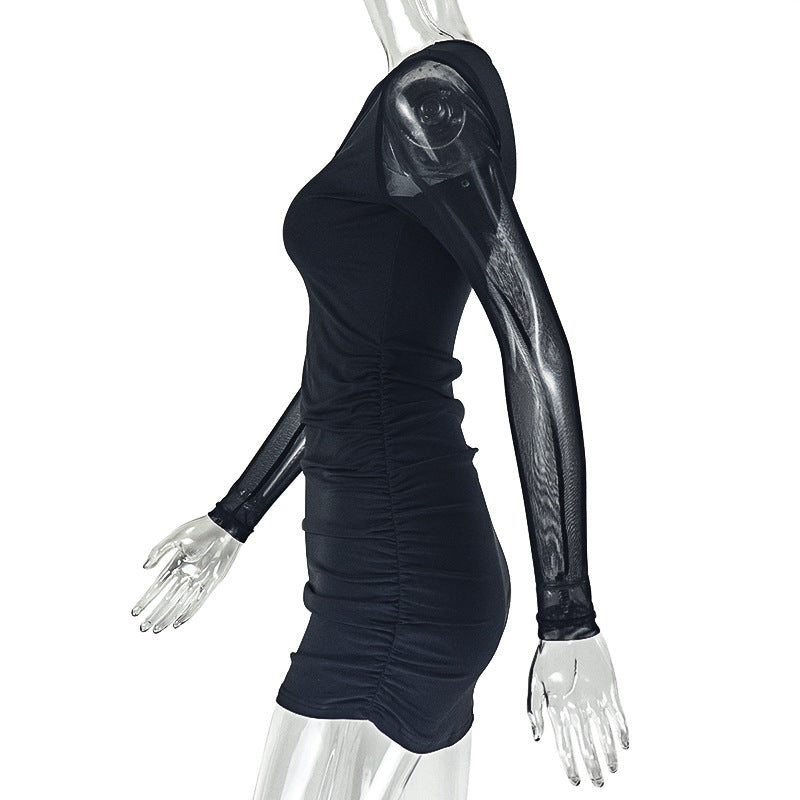 Chic White Floral One-Shoulder Ruched Mini Dress - Holiday Party & New Year's Eve Glam