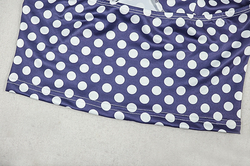 Retro-Chic Polka Dot Halter Top & Capri Set – Your Essential Winter Getaway & Resort Wear