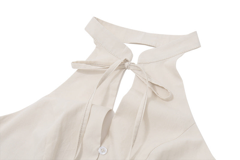 Chic Halter Button-Front Vest Top - Elevate Your Fall & Holiday Style