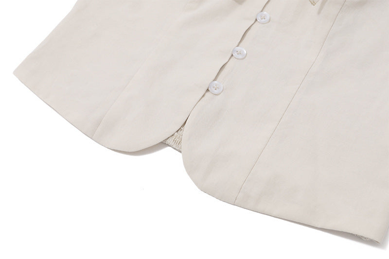 Chic Halter Button-Front Vest Top - Elevate Your Fall & Holiday Style