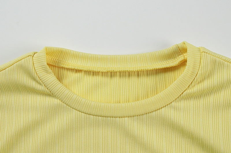 Radiant Yellow Ruffle Knit Maxi Dress – Elegant Fall & Holiday Smocked Style