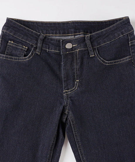 Women's Flattering Mid-Rise Dark Wash Flare Jeans – Fall & Holiday Essential