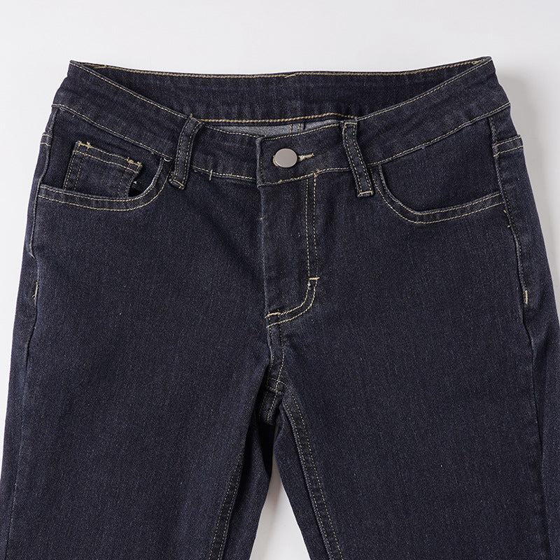 Women's Flattering Mid-Rise Dark Wash Flare Jeans – Fall & Holiday Essential