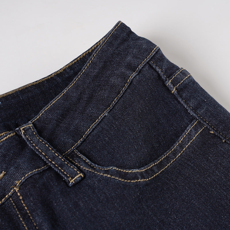 Women's Flattering Mid-Rise Dark Wash Flare Jeans – Fall & Holiday Essential