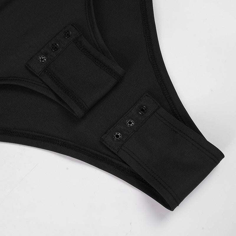 Effortless Elegance: Black Cowl Neck Long Sleeve Bodysuit – Chic Winter & Holiday Essential