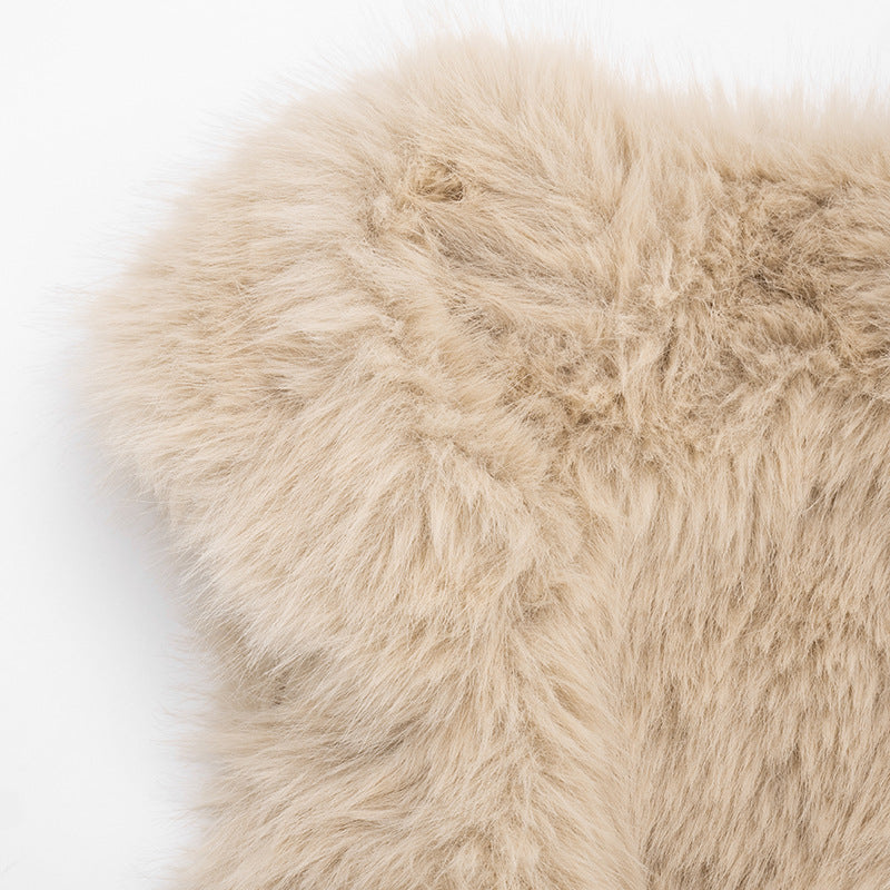 Chic Faux Fur Cropped Bolero Shrug with Buckle Detail – Holiday & Winter Party Ready