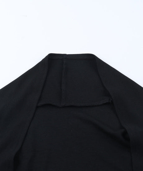 Gothic Romance Lace-Trim Long Sleeve Top - Tie-Front Maidcore Aesthetic for Fall & Holiday