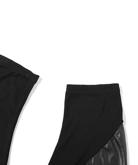 Edgy Faux Leather Cargo Leg Warmers for Women | Chic Fall & Winter Statement